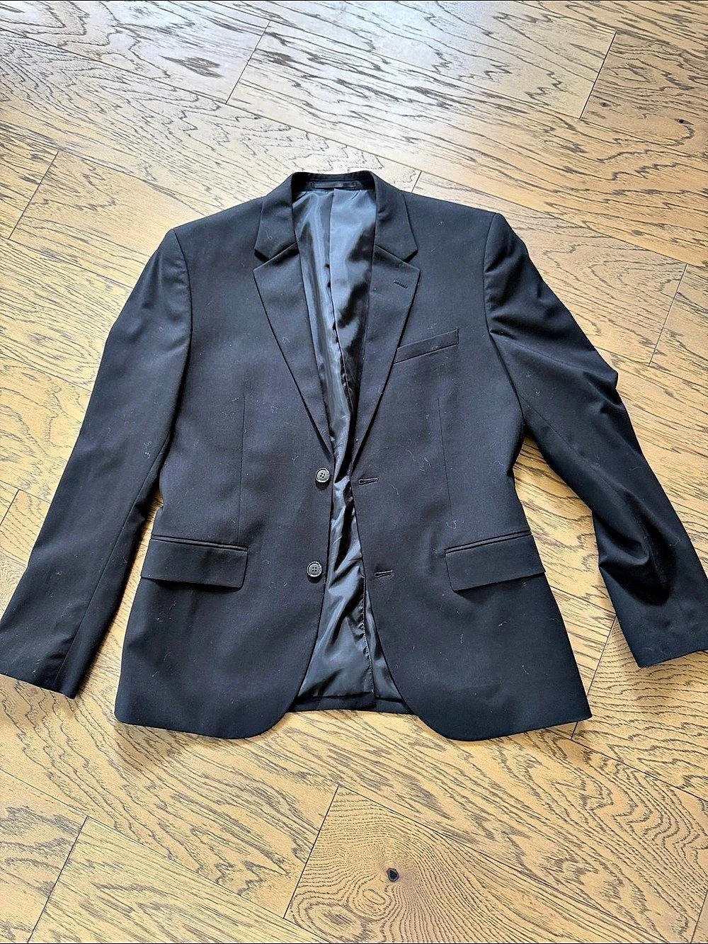 H&Medium Skinny Fit Single-Breasted Jacket Black Blazer Size Medium